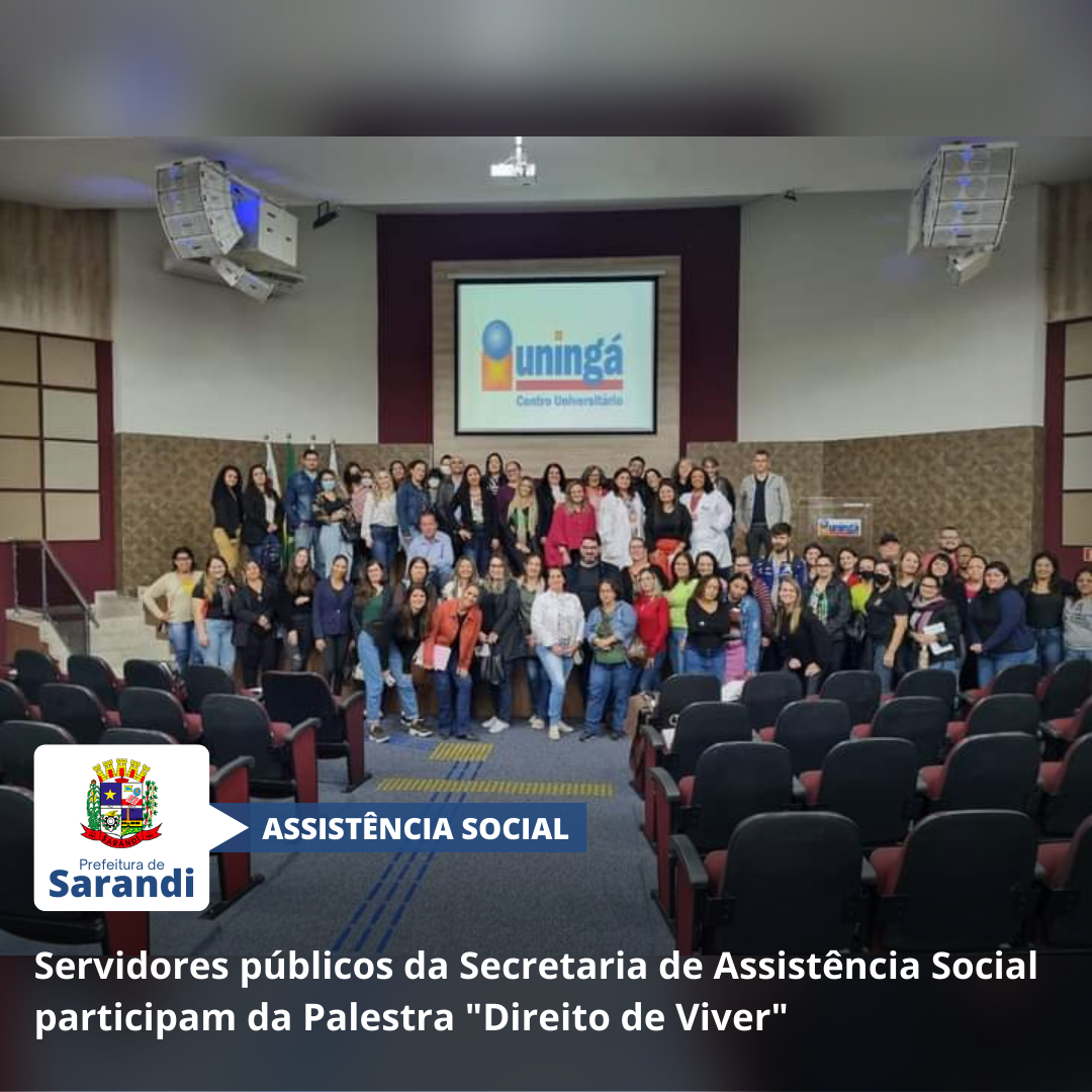 Servidores públicos da Secretaria de Assistência Social participam da Palestra 